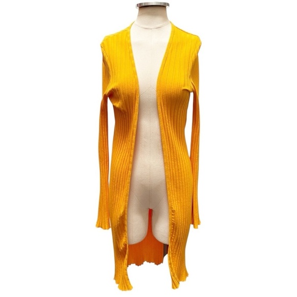 Simon Miller Sweaters - Simon Miller Limosa Ribbed Knit Midi Open Front Cardigan Sweater Size Small
